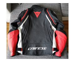 Мото яке Dainese Avro 4 Leather Jacket Black/White/Red Size 56 - Image 2/5