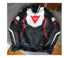 Мото яке Dainese Avro 4 Leather Jacket Black/White/Red Size 56 - Image 4/5